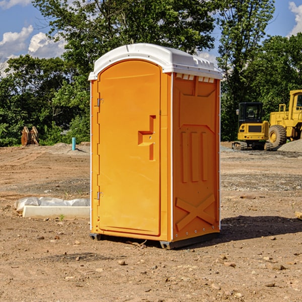 how often are the porta potties cleaned and serviced during a rental period in Cartwright